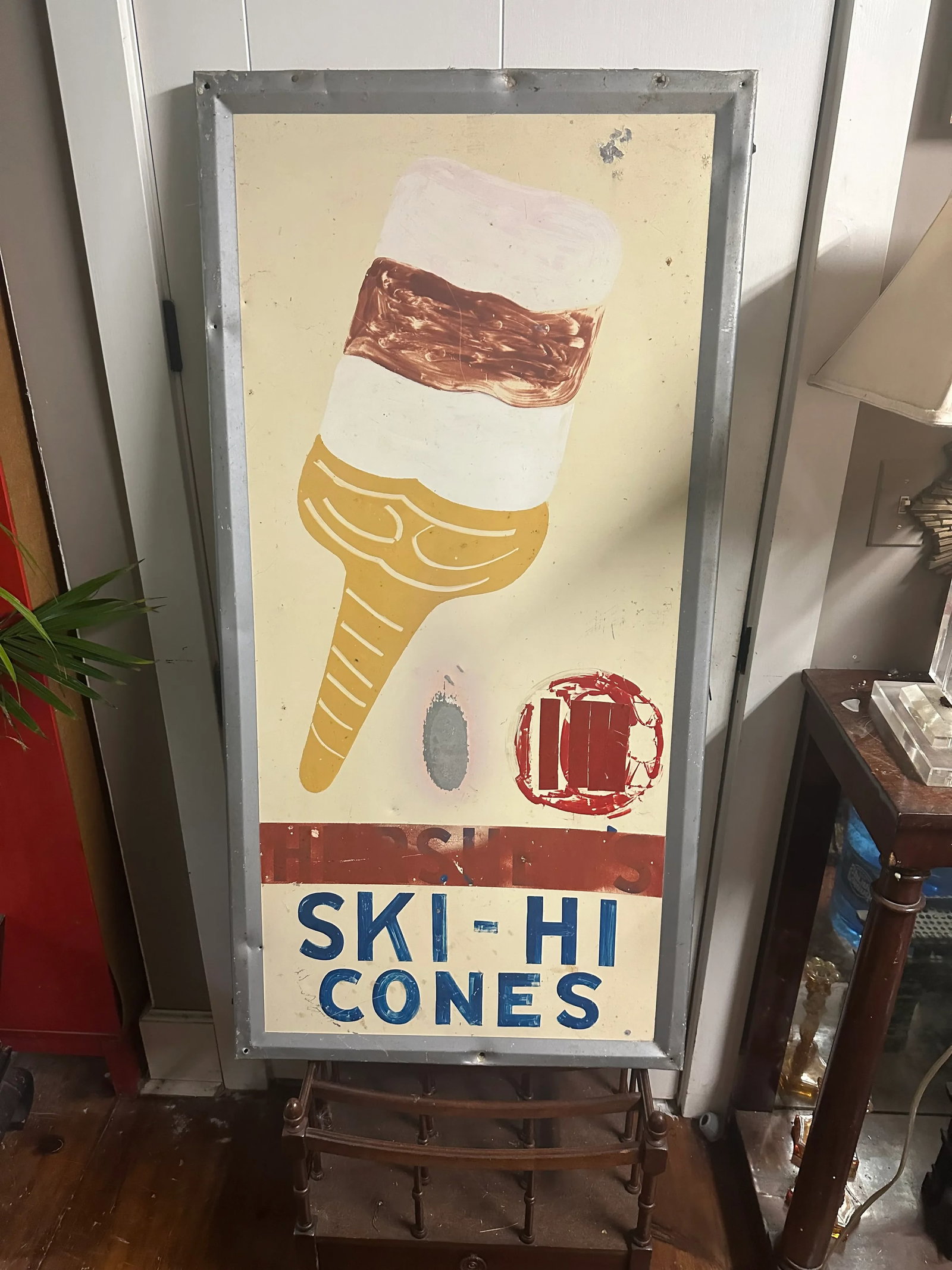 1930s Americana Metal Ice Cream Sign - 3