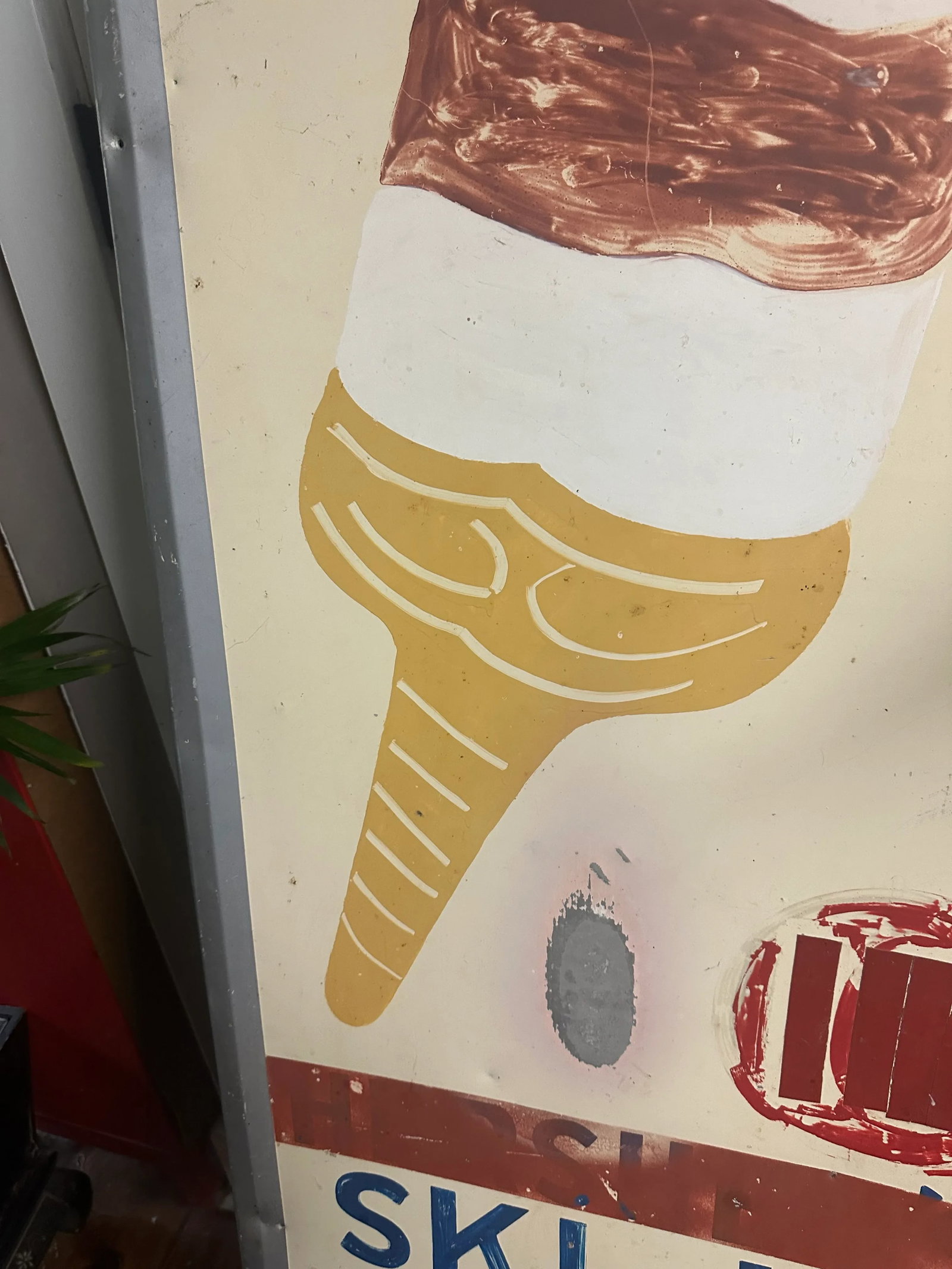 1930s Americana Metal Ice Cream Sign - 5