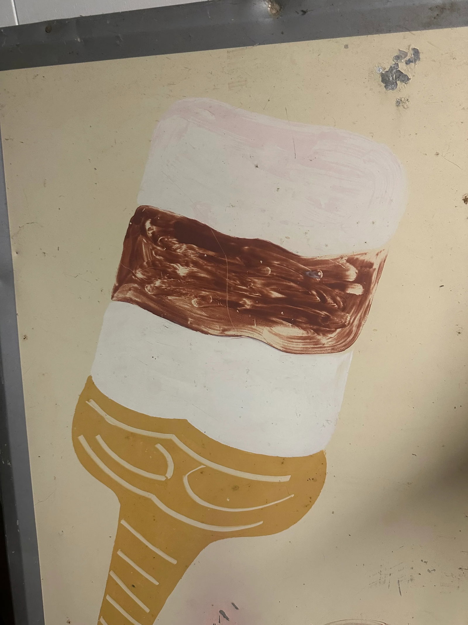 1930s Americana Metal Ice Cream Sign - 6