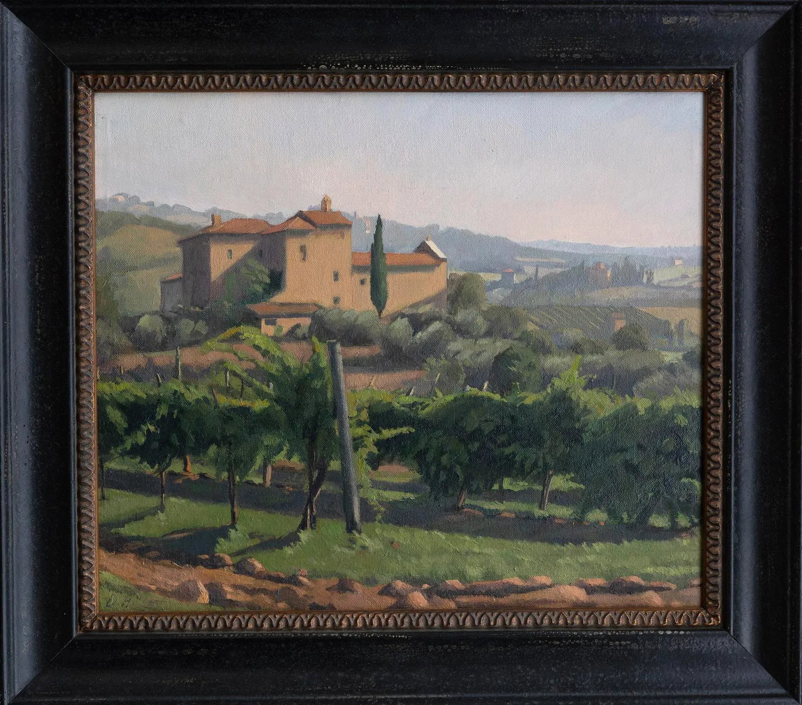 Diana Horowitz (American, B. 1958), Oil on Canvas "View of Tuscan Hills", 1985 - 3