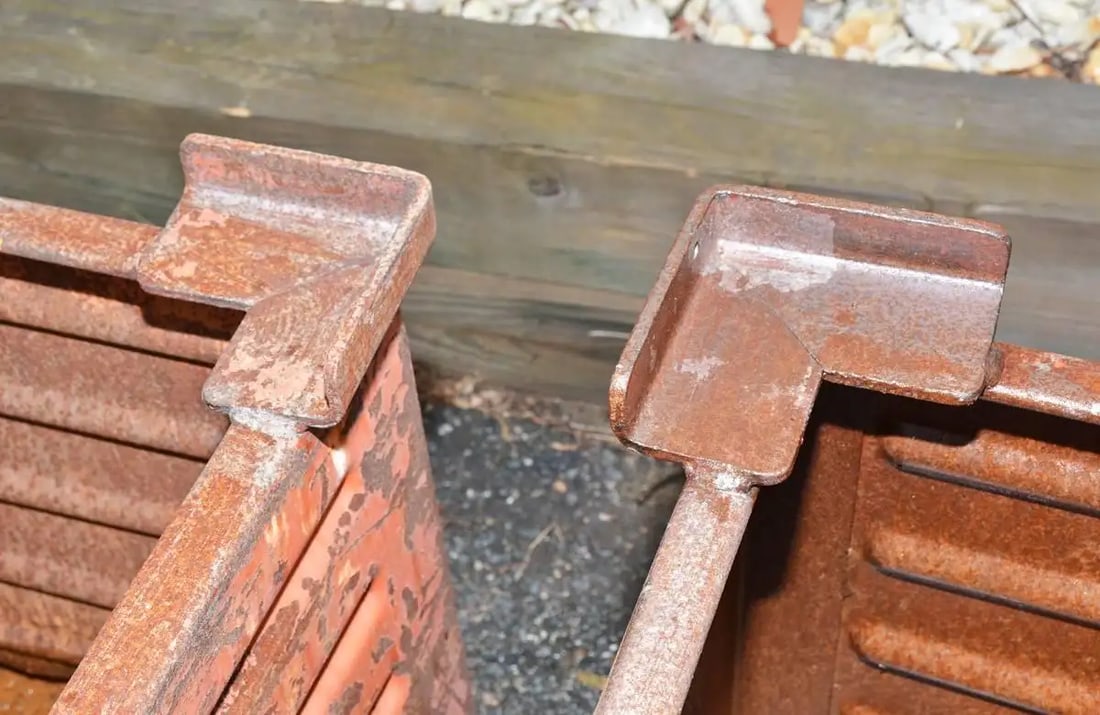 Pair of Vintage Painted Steel Container Planters - 4