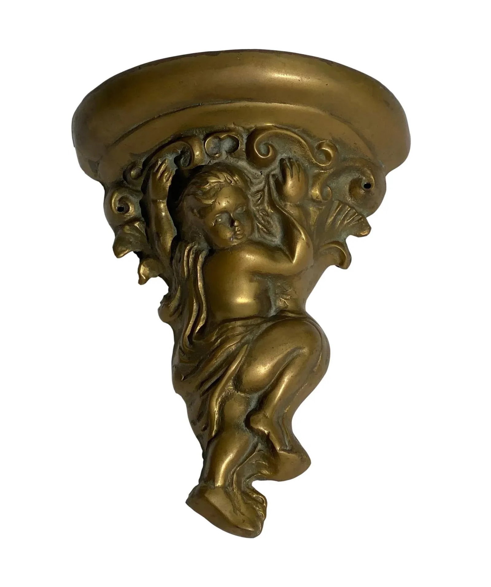 Late 19th Century Bronze Cherub Shelf Sculptural Wall Accent - 5