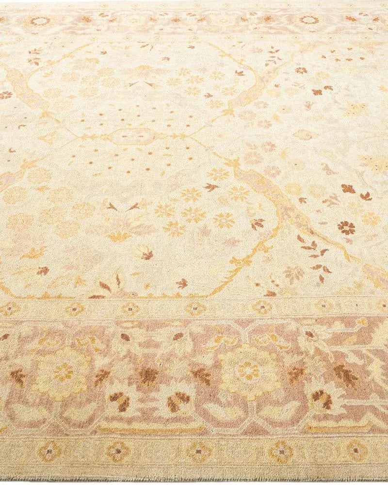 Mogul Collection Hand-Knotted Area Rug - Ivory 6' 2" x 12' 3" - 4