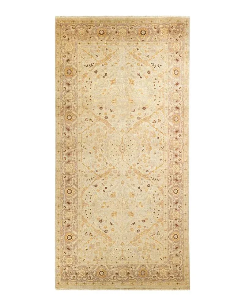 Mogul Collection Hand-Knotted Area Rug - Ivory 6' 2" x 12' 3" - 9