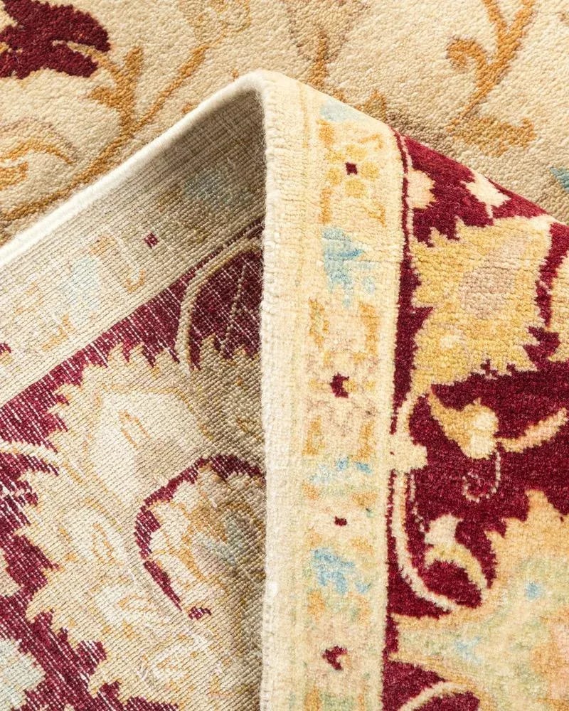 Mogul Collection Hand-Knotted Area Rug - Ivory 4' 7" x 7' 4" - 6