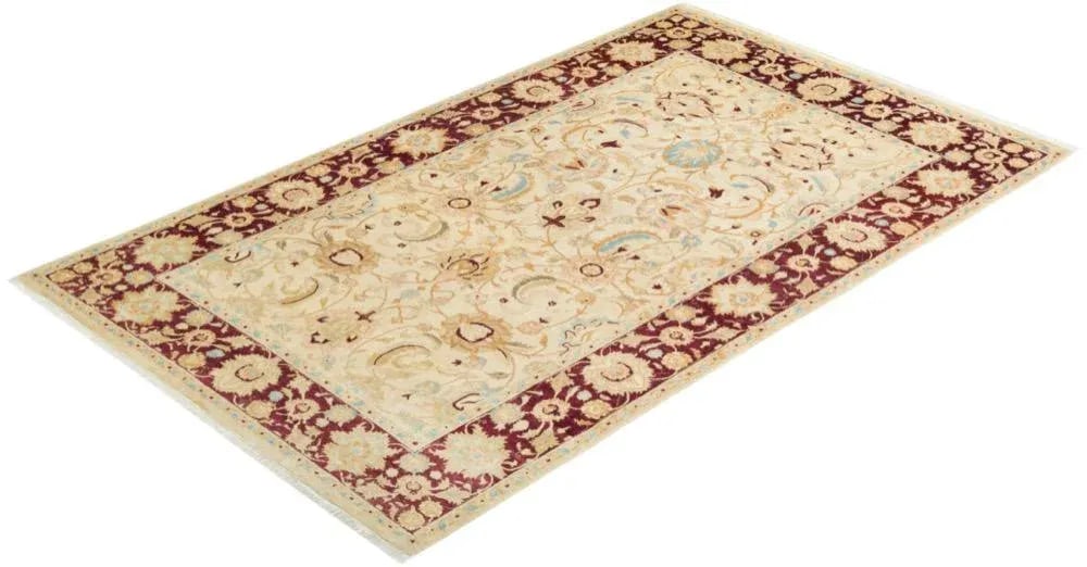 Mogul Collection Hand-Knotted Area Rug - Ivory 4' 7" x 7' 4" - 8
