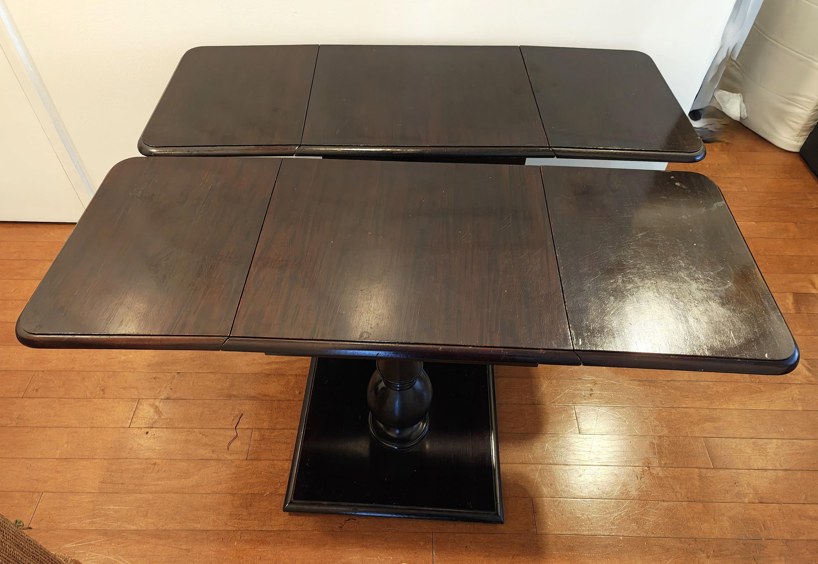 Thomas O'Brien Davis Mahogany Drop Leaf Side Tables - A Pair - 4