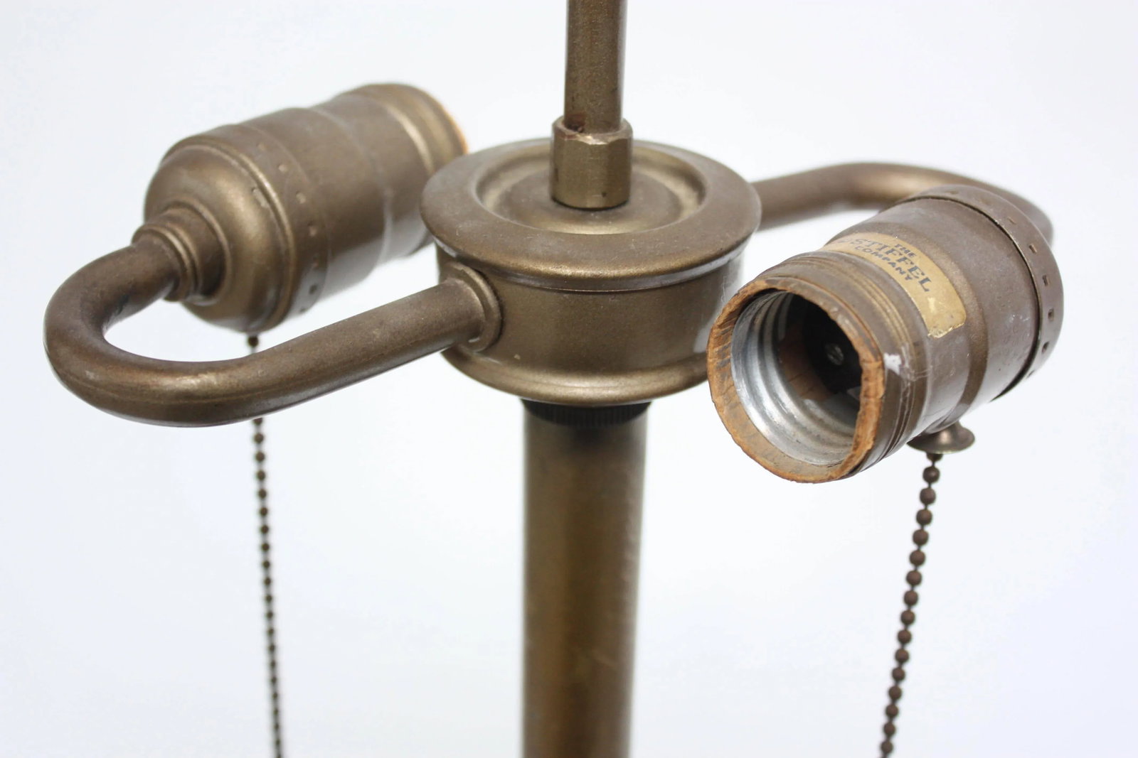 Oversized Stiffel Brass Table Lamp with Double Socket - 8