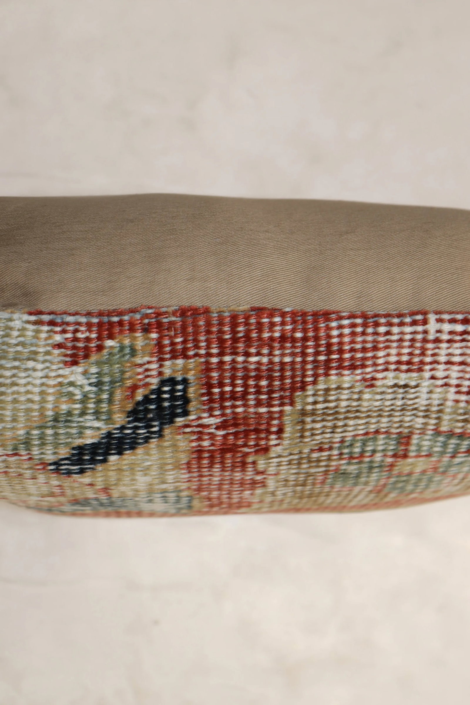 Distressed 19th Century Traditional Rug Pillow - 2