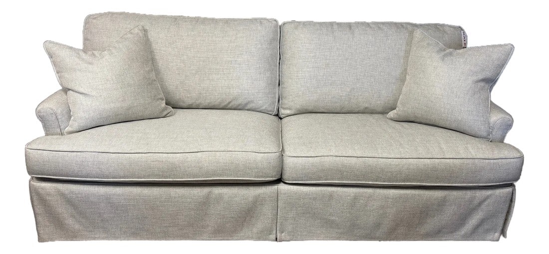 Sherrill Furniture 9600 Series Two Cushion Sofa With Bistro Arm: Designed for timeless comfort and tailored elegance, the 9600 Series Two Cushion Sofa is a refined statement piece that balances classic detailing with inviting softness. The graceful bistro arms and