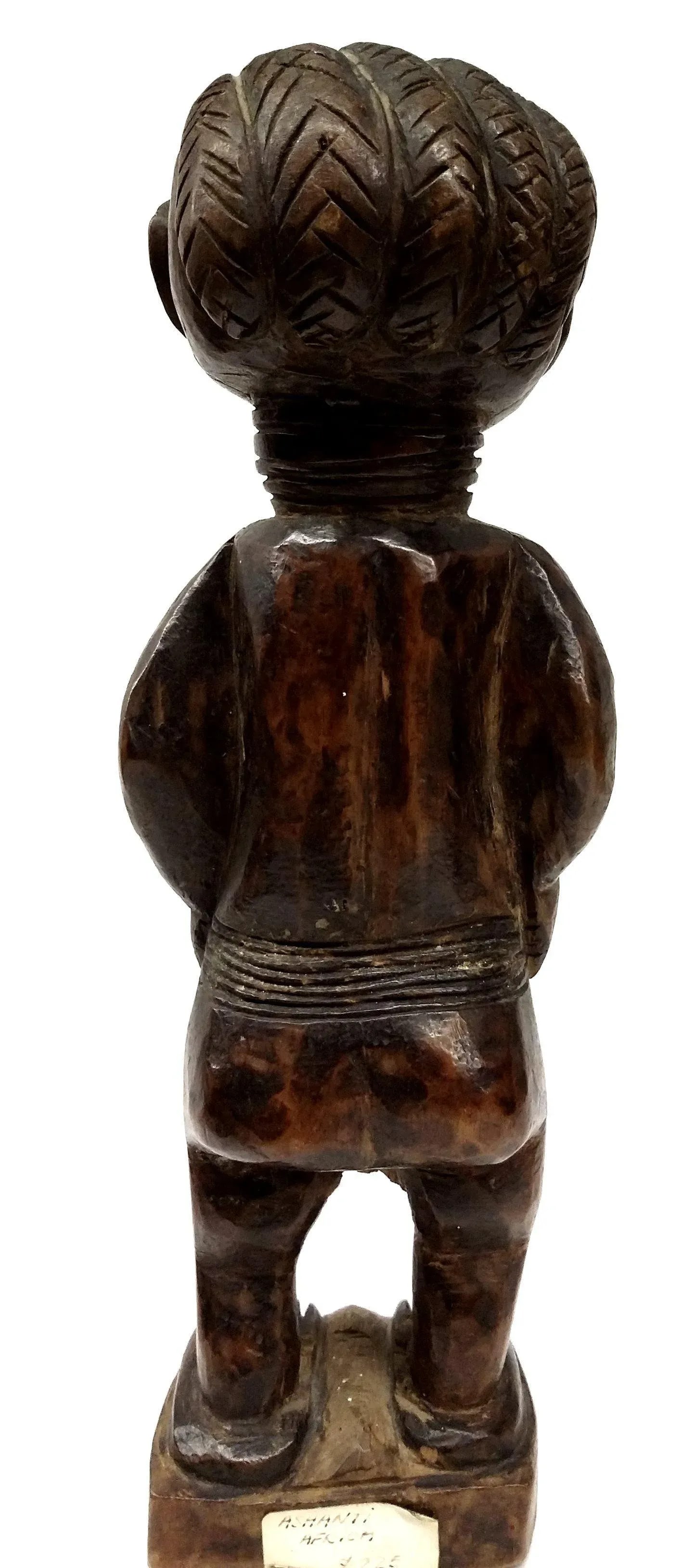 Antique African Tribal Primitive Wood Female Figure Carved Ashanti - 3