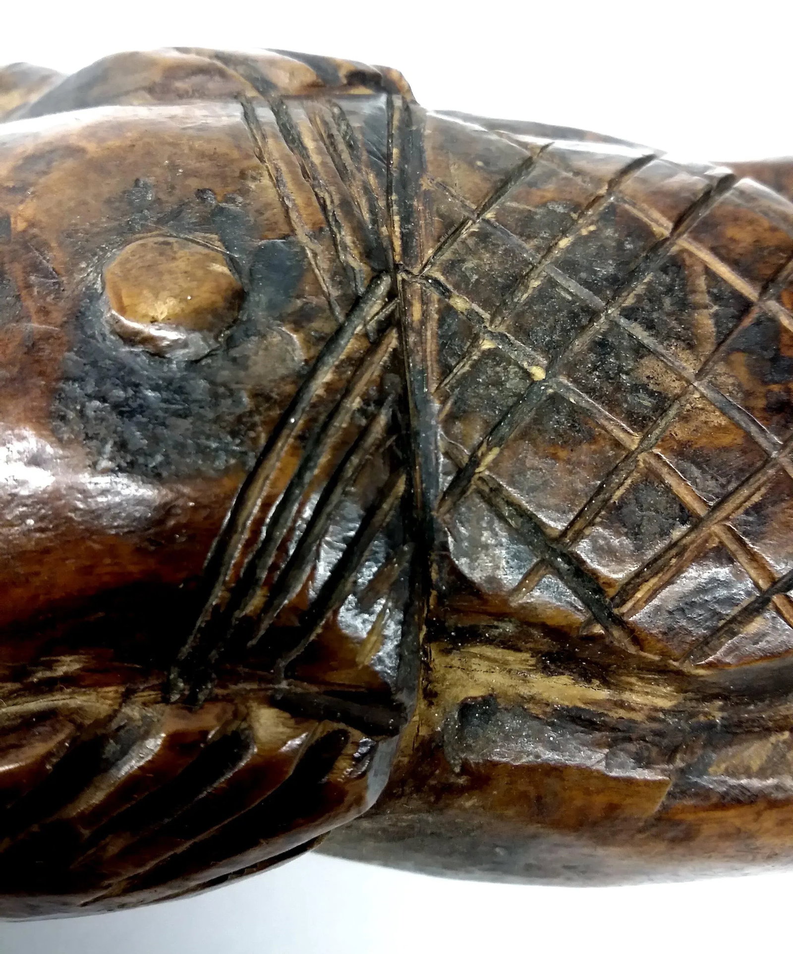 Antique African Tribal Primitive Wood Female Figure Carved Ashanti - 7