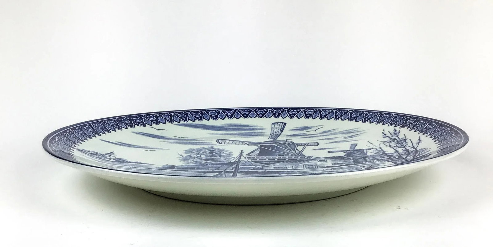 Large Vintage Porcelain Delftware Plate - 3