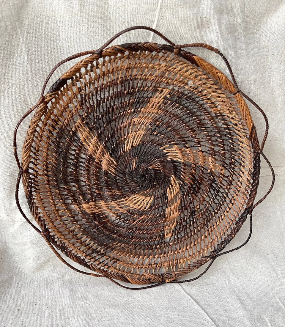 Vintage Boho Woven Rattan Wall Decor Plate/Bowl - 3