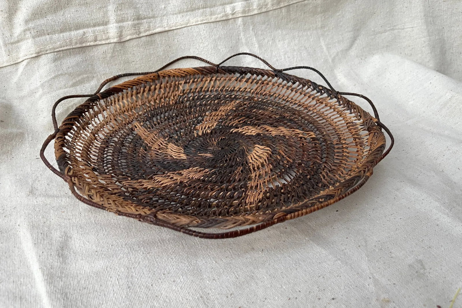 Vintage Boho Woven Rattan Wall Decor Plate/Bowl - 4