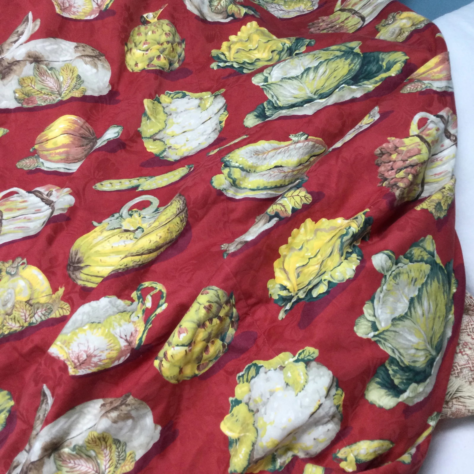 Vintage Country French Cotton Damask Bed Cover - 5