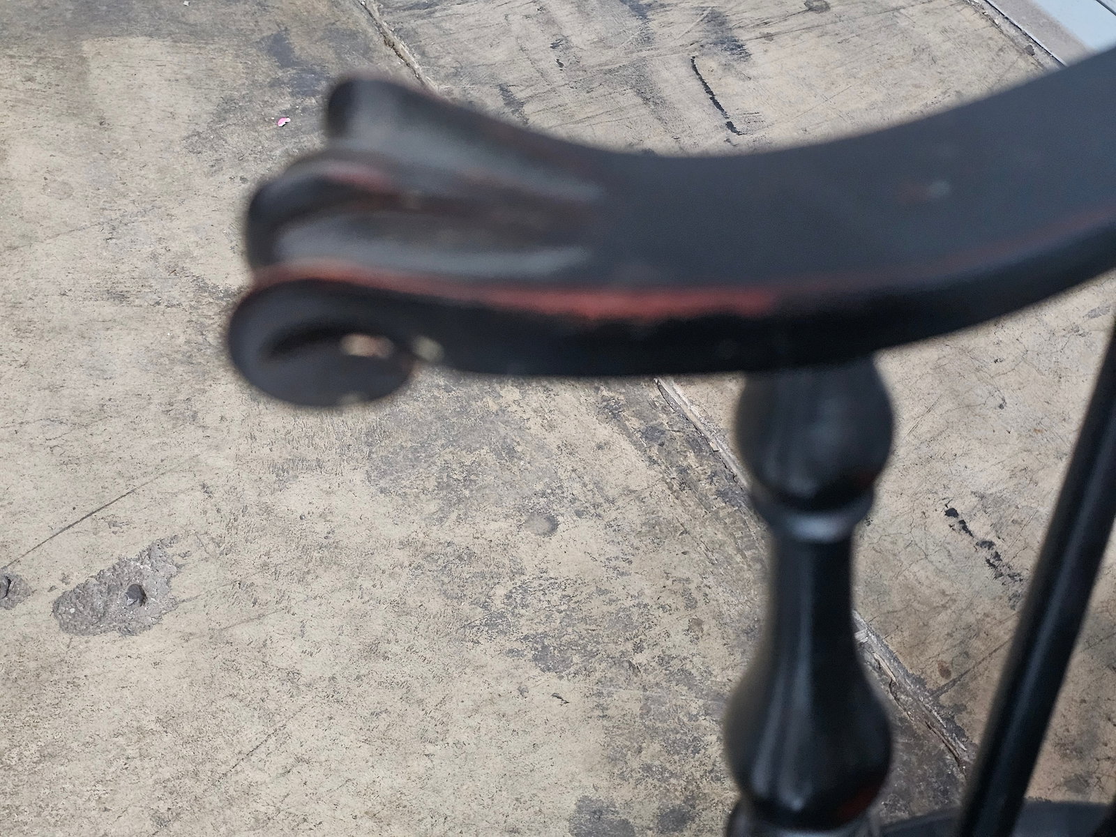 d.r. Dimes Black Fan Back Carved Windsor Arm Chair Bench Made New Hampshire - 7