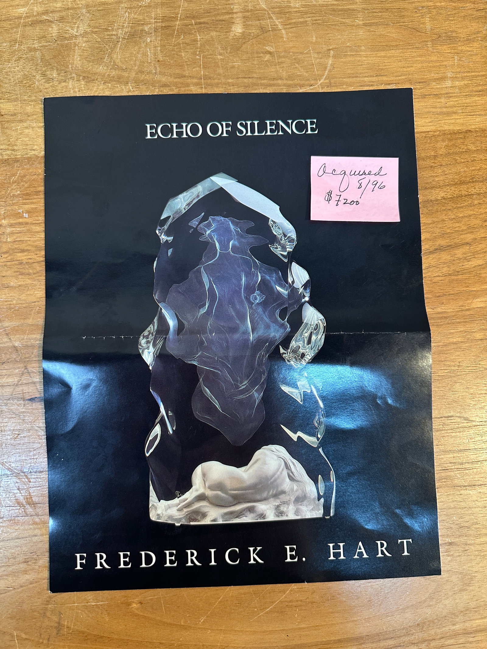 1990s Signed Frederick Hart Acrylic Resin Sculpture Echo of Silence 22" - 12