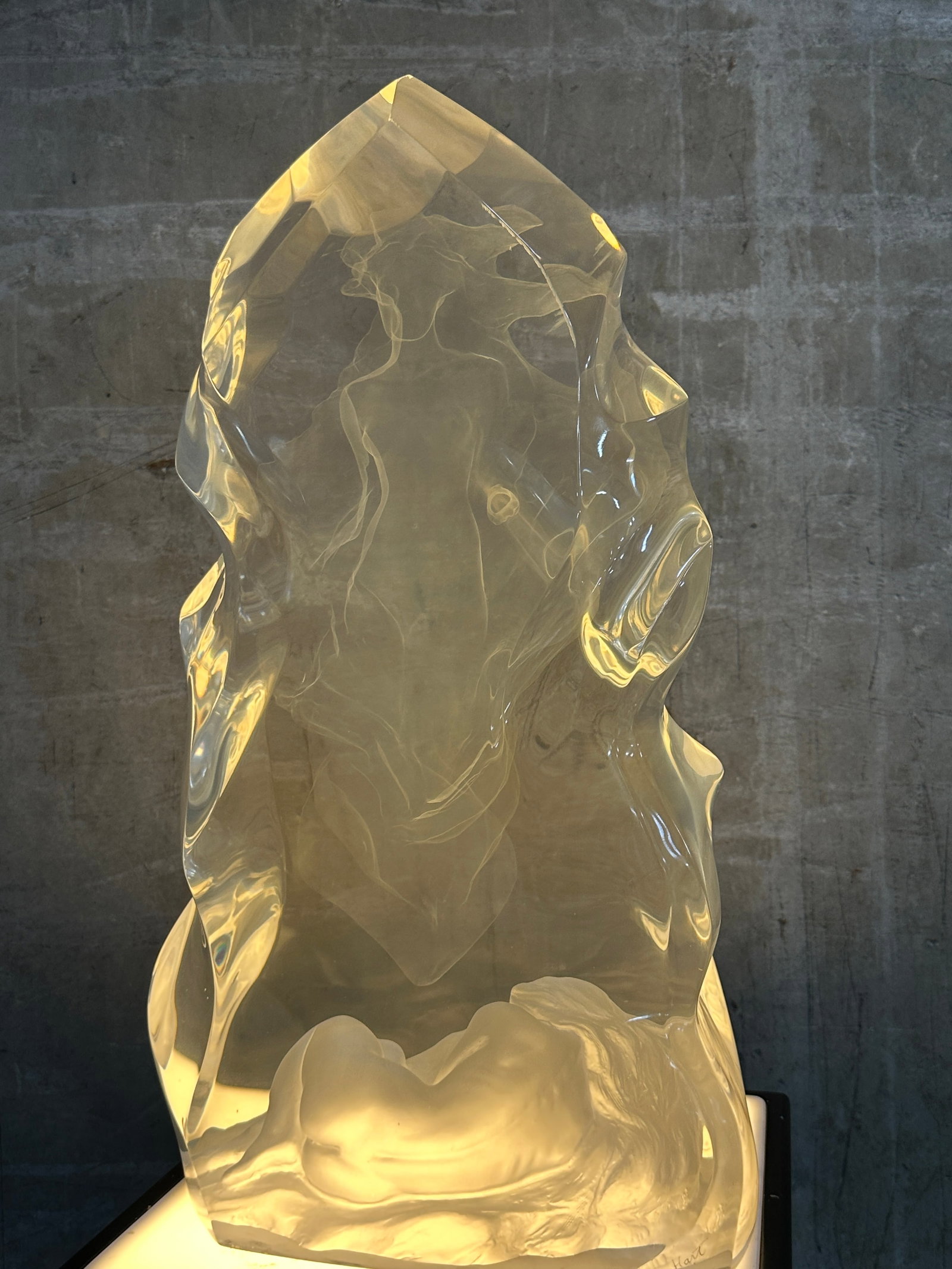 1990s Signed Frederick Hart Acrylic Resin Sculpture Echo of Silence 22" - 2