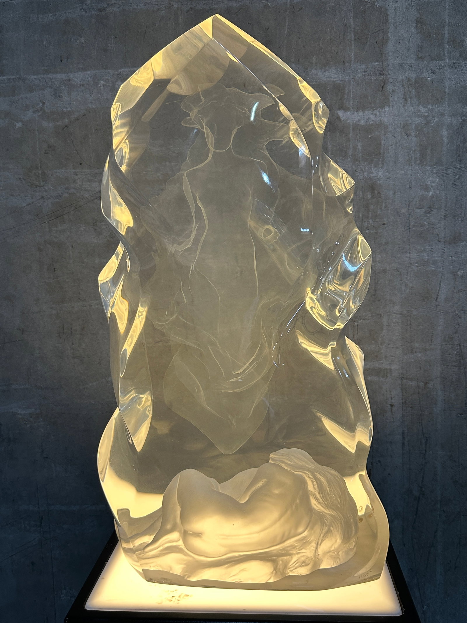 1990s Signed Frederick Hart Acrylic Resin Sculpture Echo of Silence 22" - 3