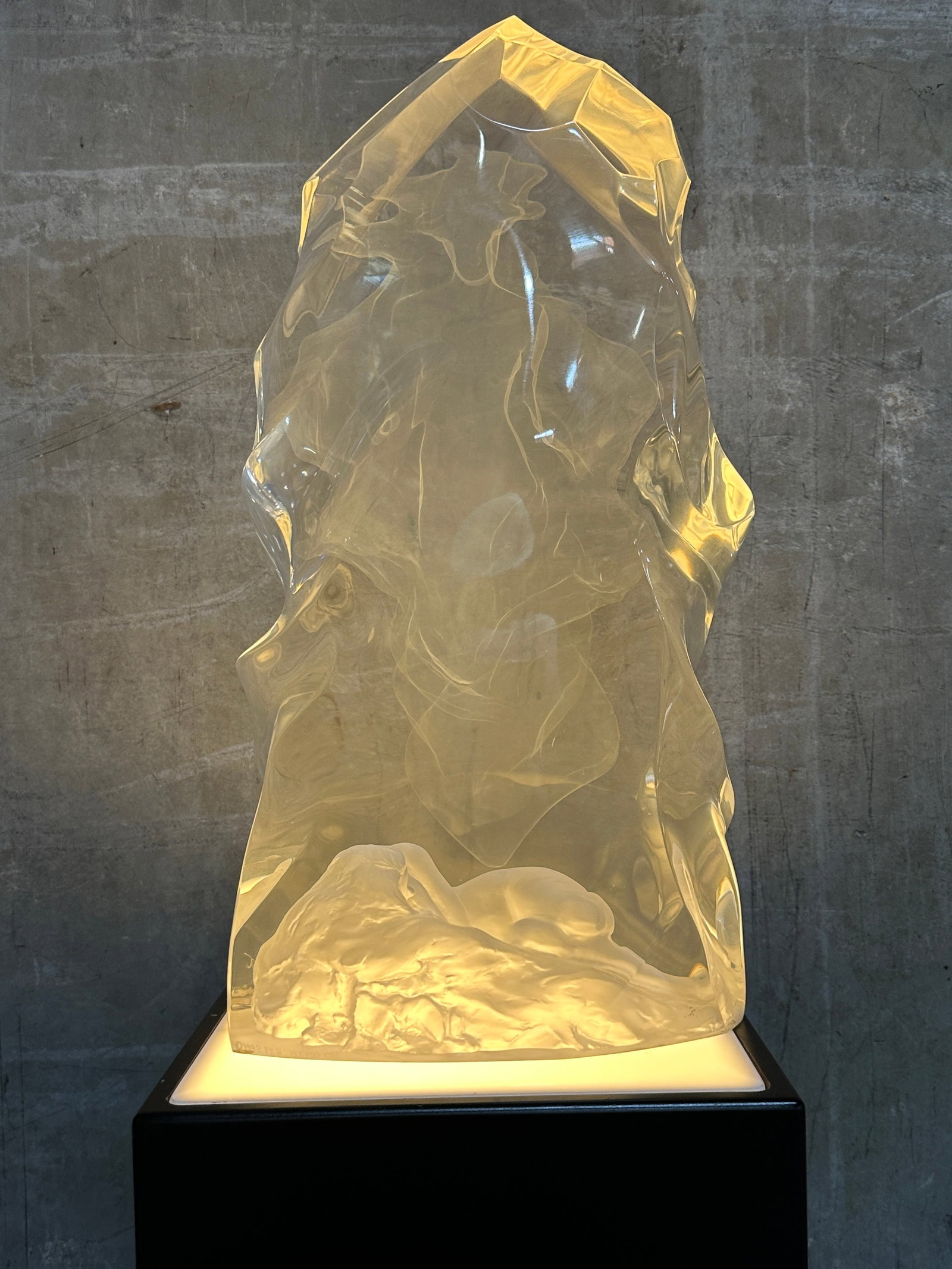 1990s Signed Frederick Hart Acrylic Resin Sculpture Echo of Silence 22" - 4