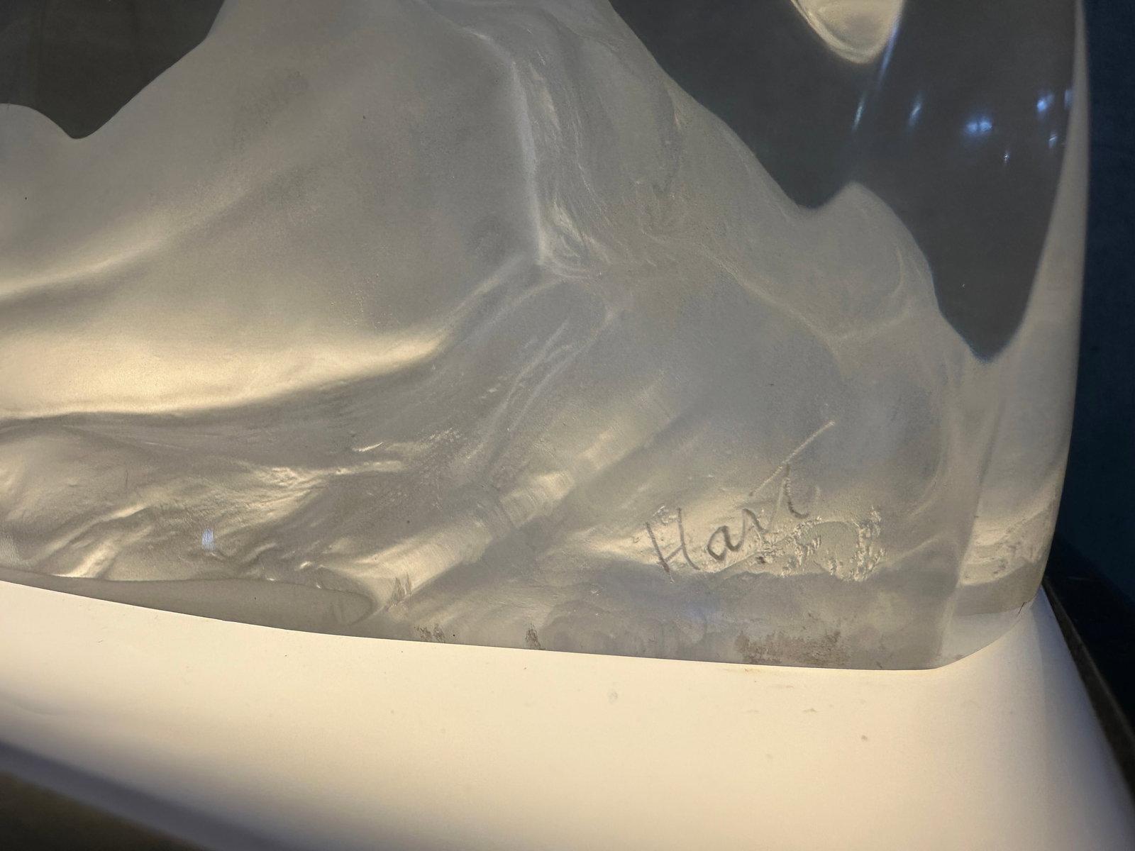 1990s Signed Frederick Hart Acrylic Resin Sculpture Echo of Silence 22" - 8