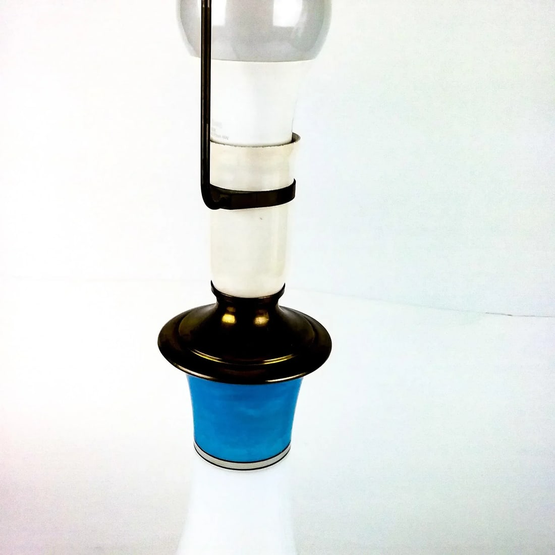 Victorian Hand Painted Glass Table Lamp - 9