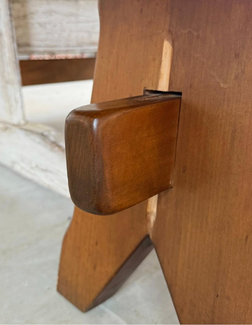 Pair of Vintage French Walnut Benches - 3