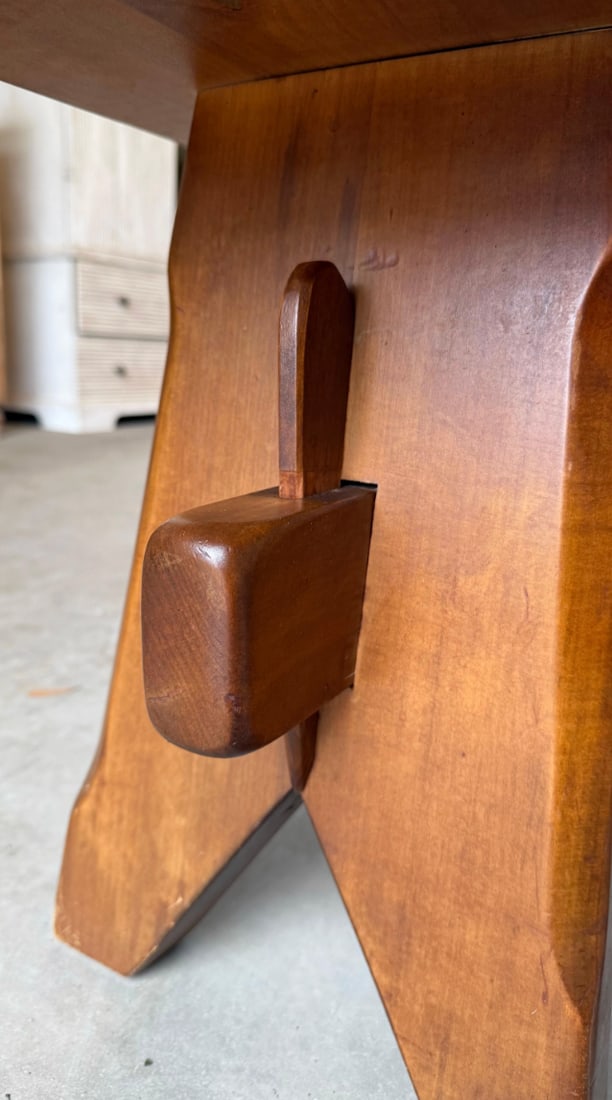 Pair of Vintage French Walnut Benches - 6