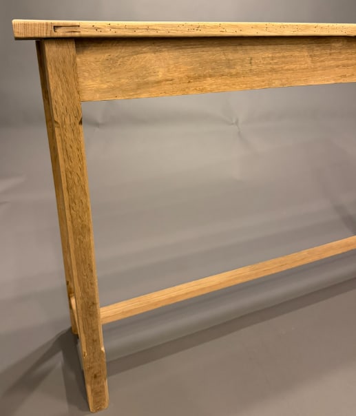 Hand Made Oak Console Table - 5