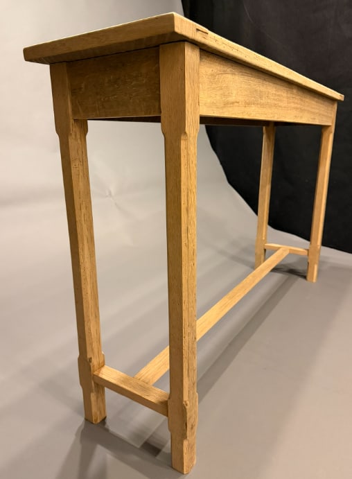 Hand Made Oak Console Table - 7