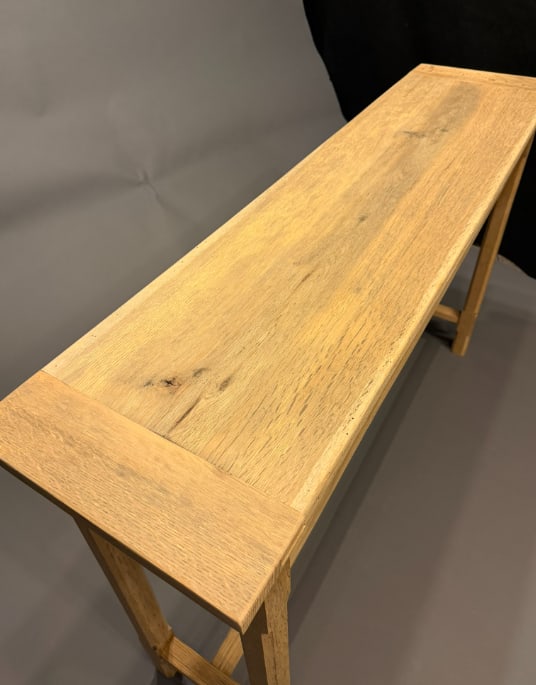 Hand Made Oak Console Table - 8