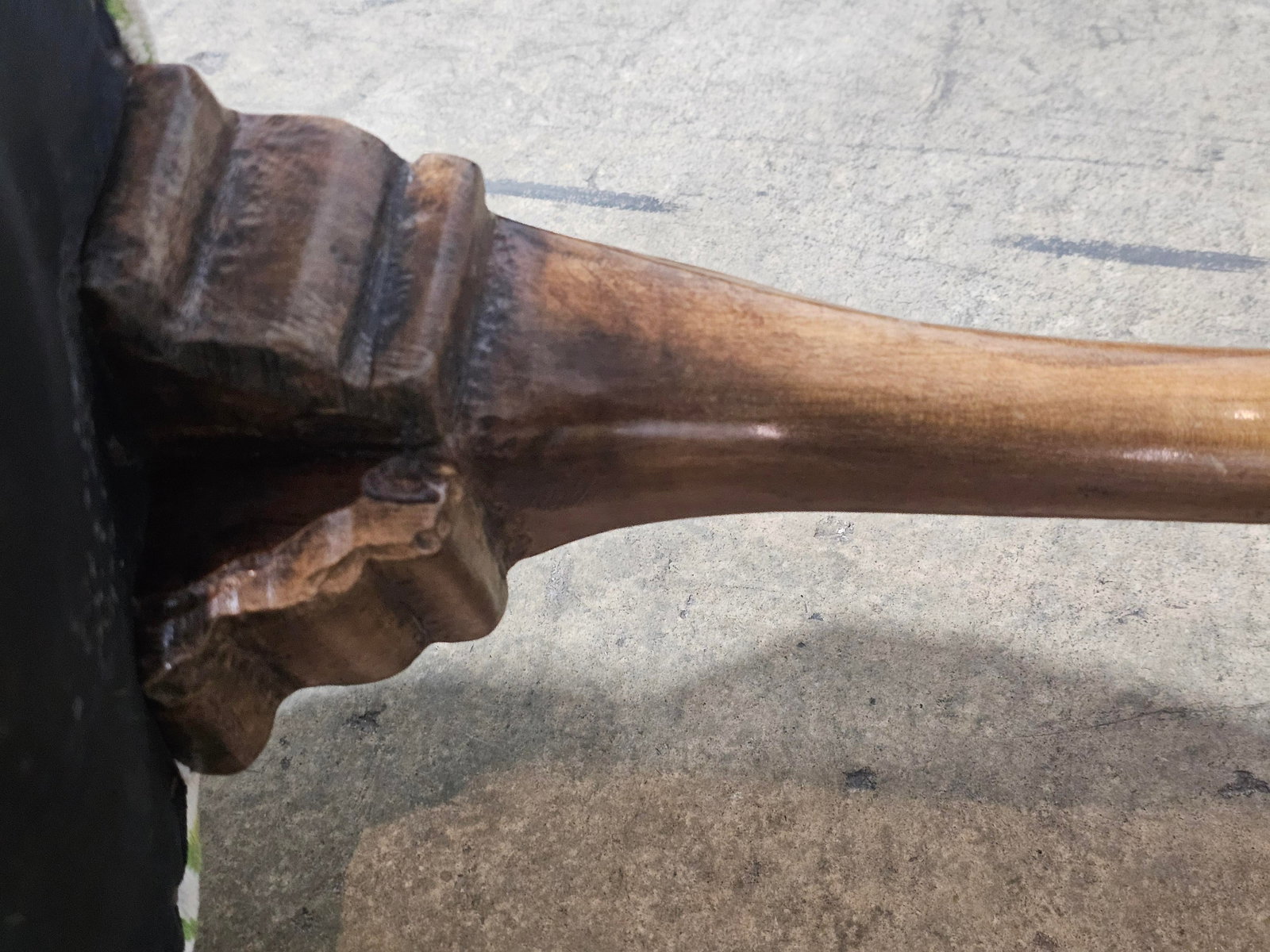 Early 20th Century Chippendale Mahogany Wing Chair Carved Ball & Claw Feet Needpoint Fabric - 9