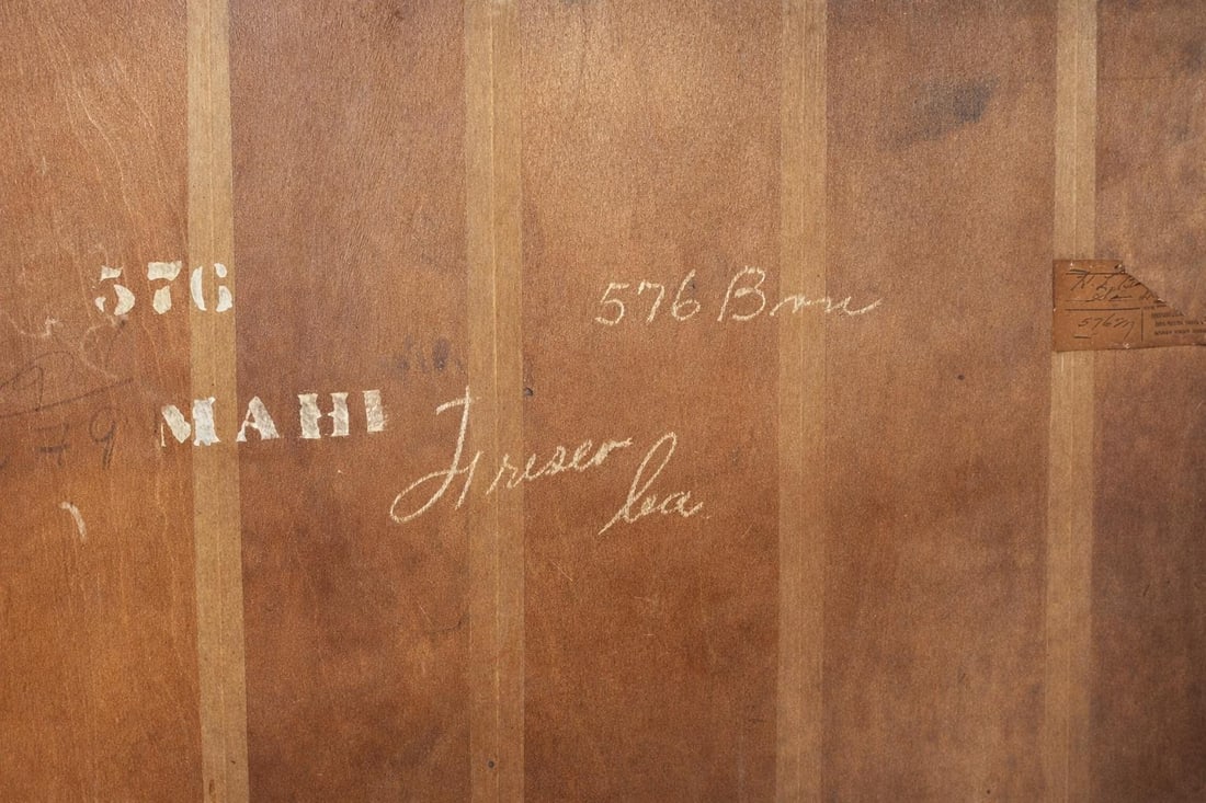 1930s–1940s Northwestern Furniture Co. Mahogany Serpentine Secretary Bookcase Desk - 10