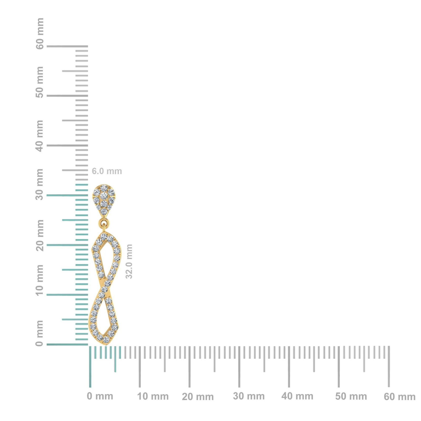 10K Yellow Gold Round Diamond Twisted Dangling Earrings 7/8 Cttw, A Pair - 2