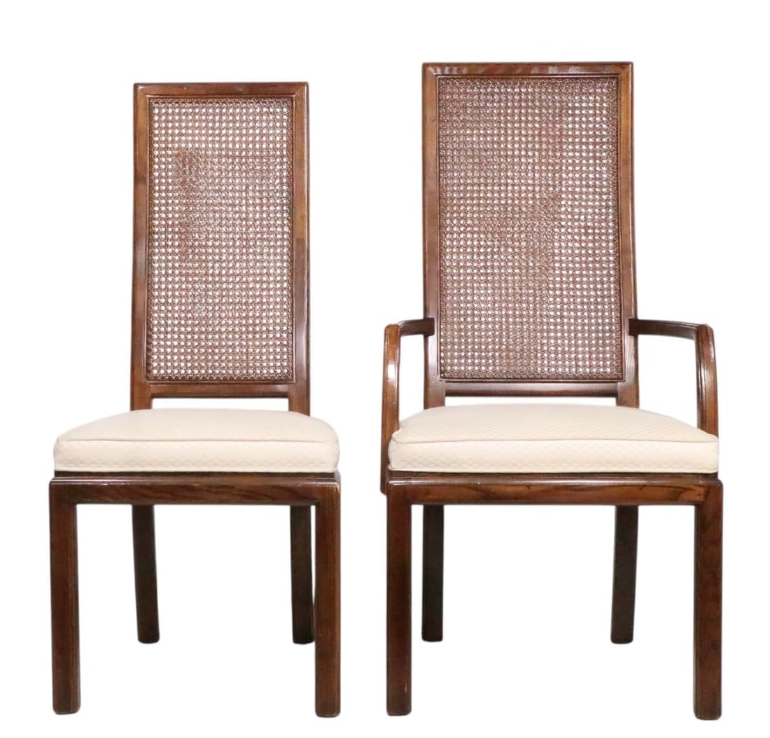 Set of Ten Cane Back Dining Chairs by Henredon C. 1980's - 3