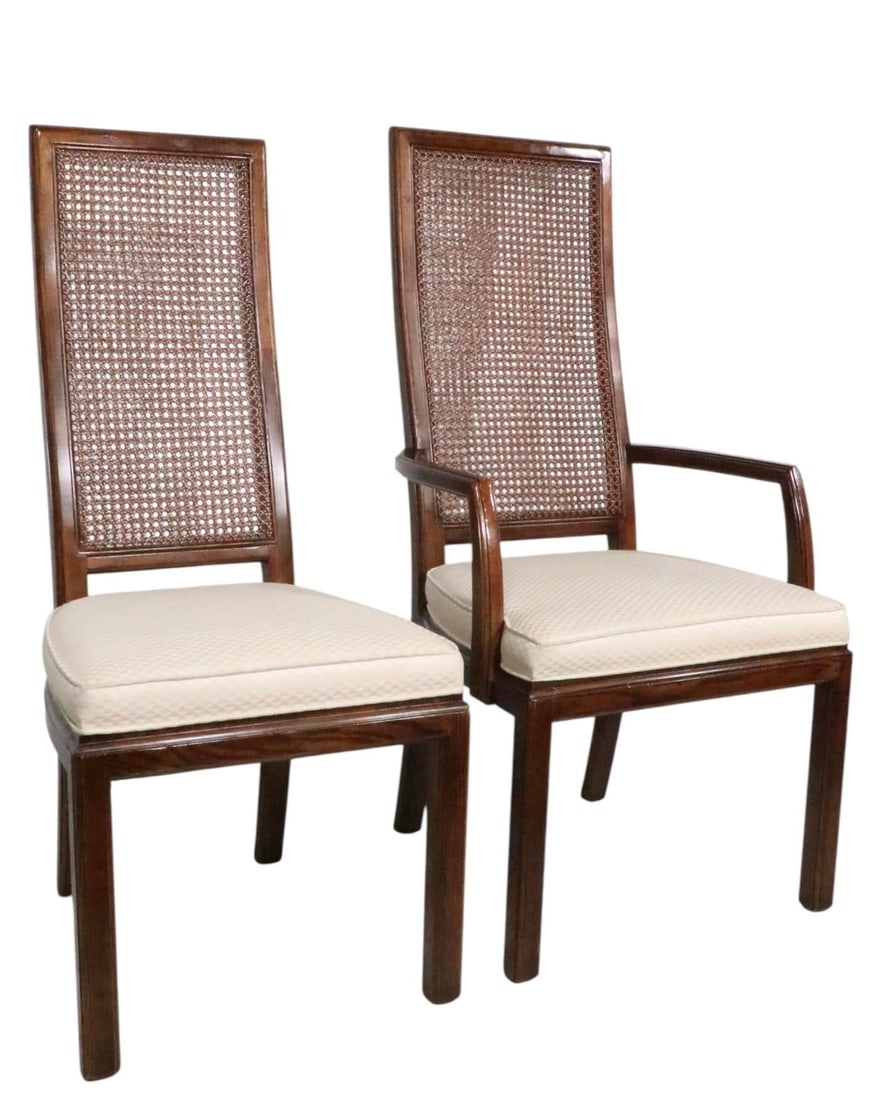 Set of Ten Cane Back Dining Chairs by Henredon C. 1980's - 6