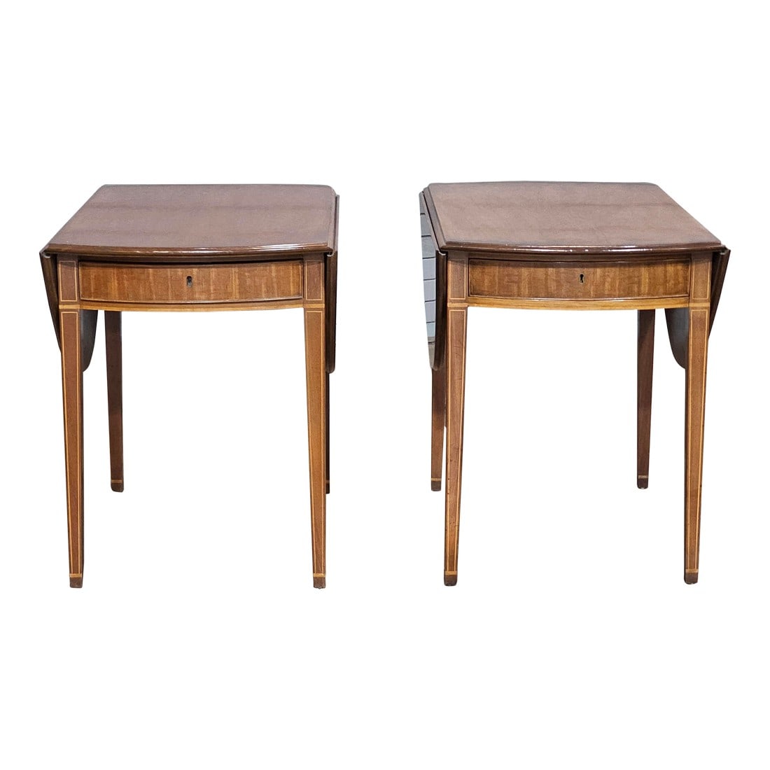 1980s Pair of Kittinger Williamsburg Mahogany Pembroke Table Drop Leaf Tables Cw 27 (1 of 11)