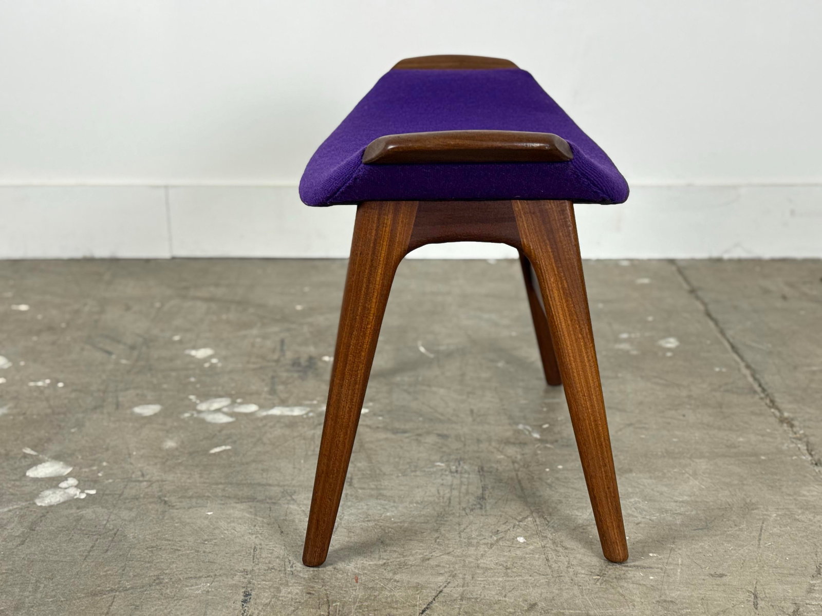 1960s Mid Century Modern Ottoman Foot Stool by Westnofa - Vintage Teak Footstool - 6