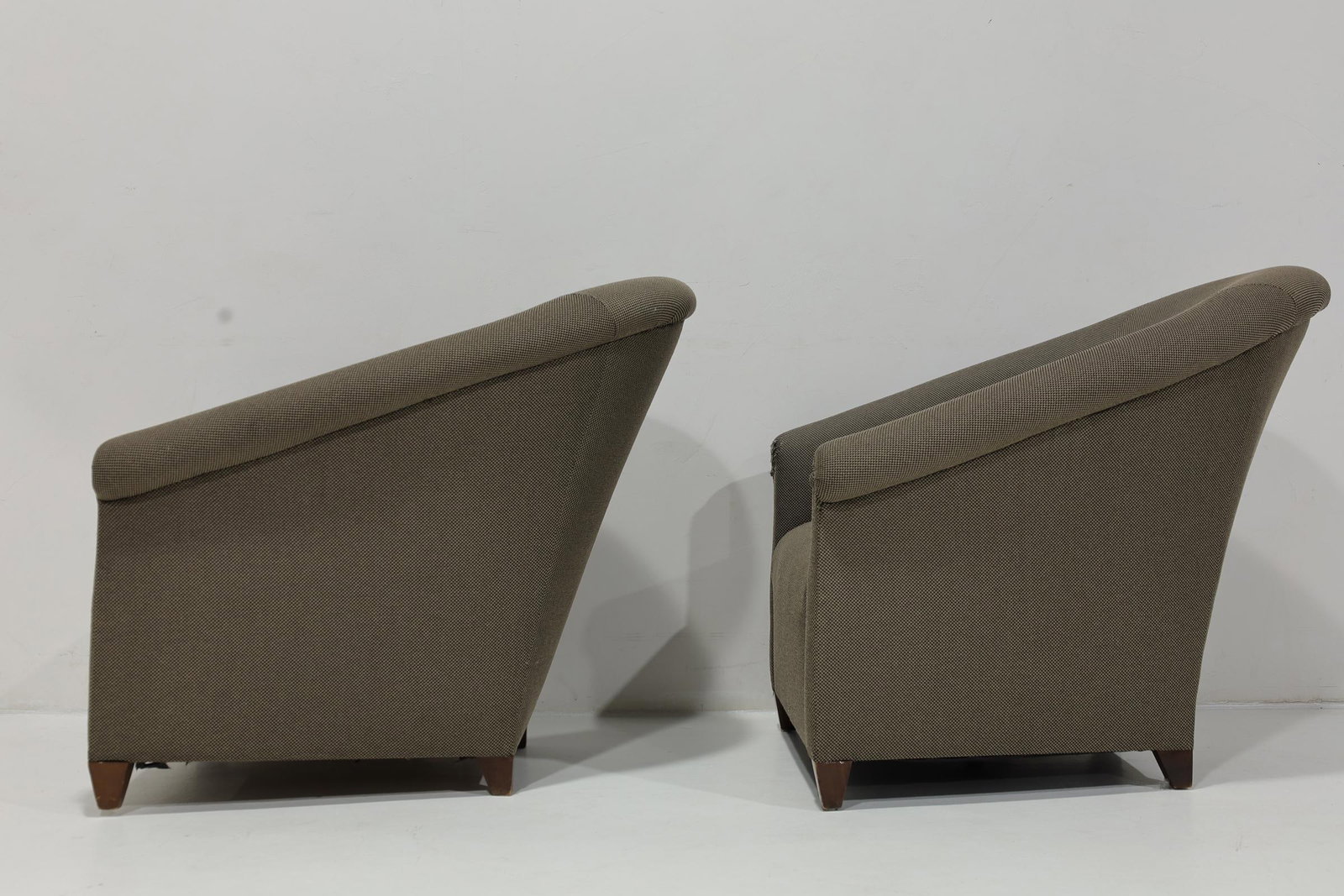 Pair of John Hutton for Donghia Ghost Chairs With Ottoman - 3
