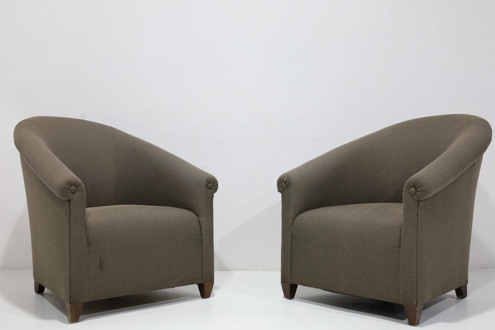 Pair of John Hutton for Donghia Ghost Chairs With Ottoman - 5