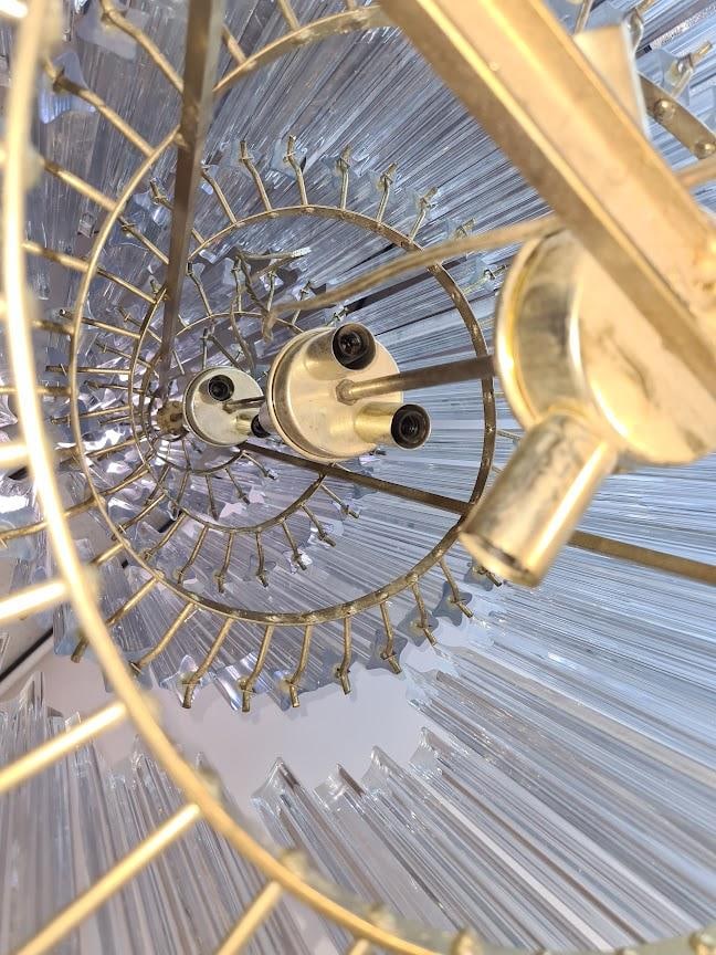 Very Large Vintage Italian Murano Glass Spiral Chandelier 55" - 4