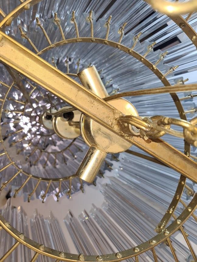 Very Large Vintage Italian Murano Glass Spiral Chandelier 55" - 6