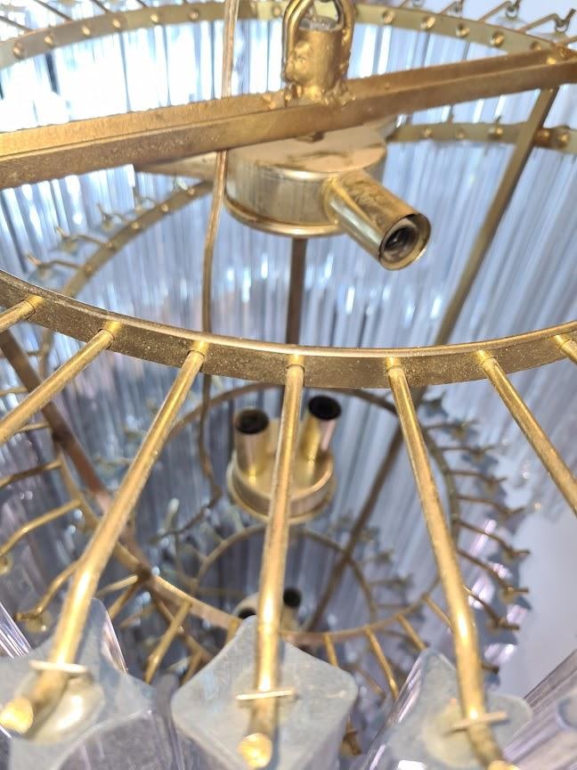 Very Large Vintage Italian Murano Glass Spiral Chandelier 55" - 8