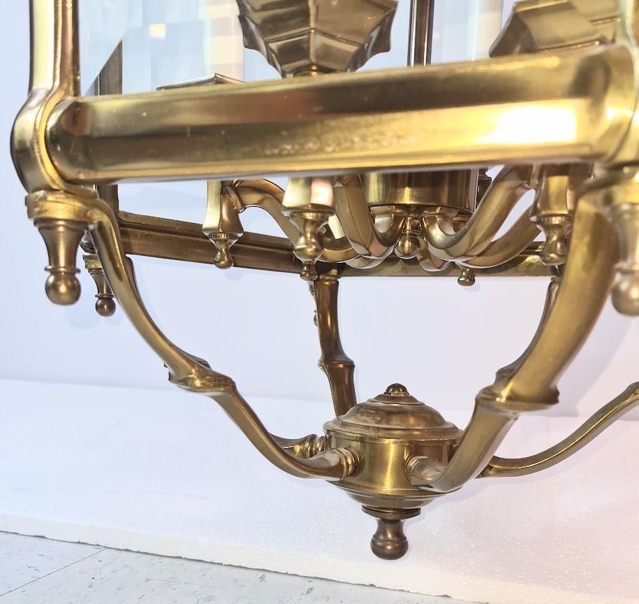 Very Large Old Regency Brass Lantern Early 1900 English - 10