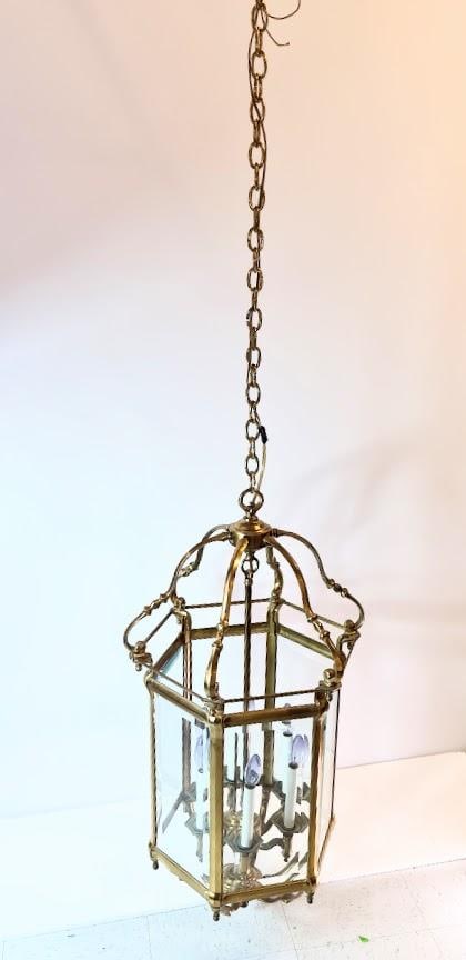 Very Large Old Regency Brass Lantern Early 1900 English - 2