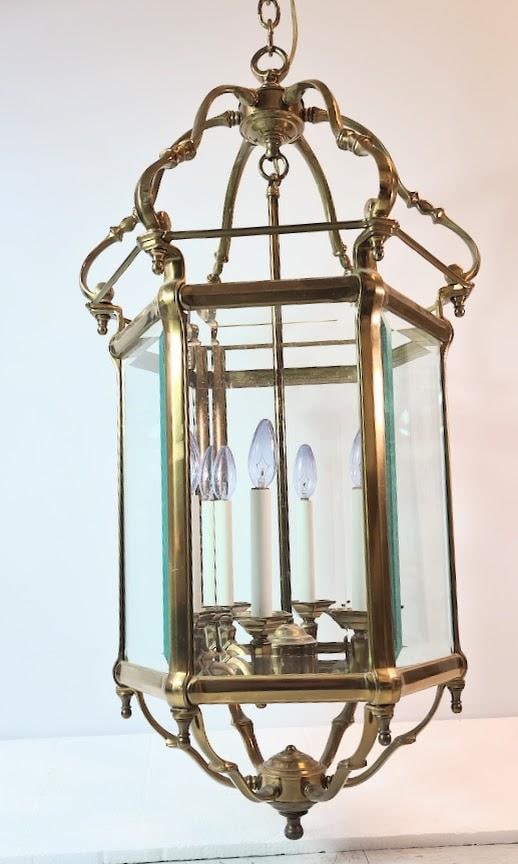 Very Large Old Regency Brass Lantern Early 1900 English - 3