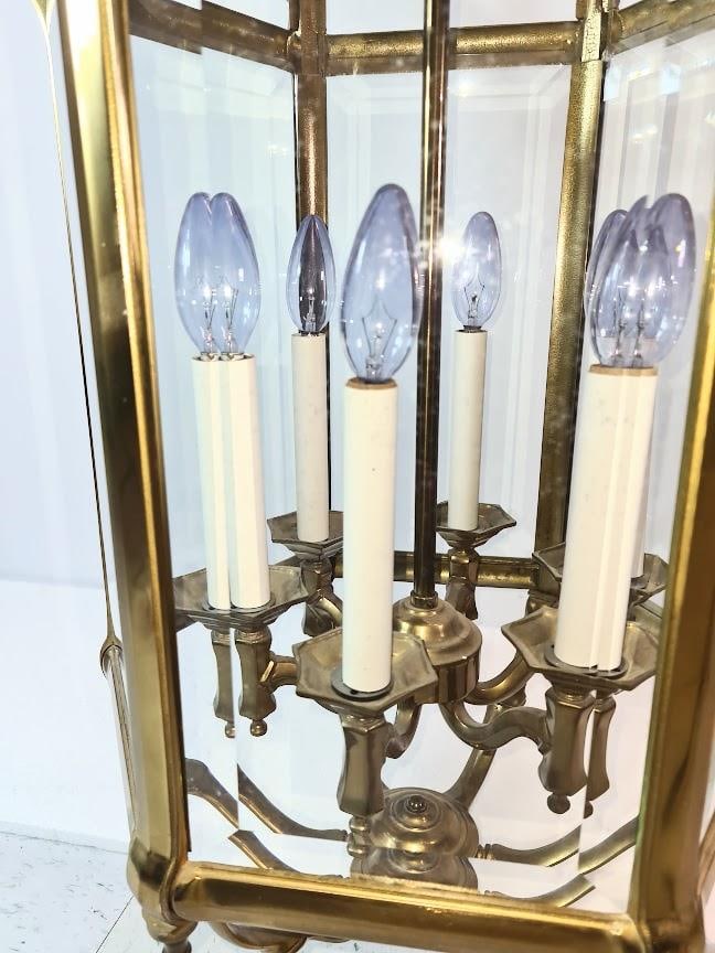 Very Large Old Regency Brass Lantern Early 1900 English - 7