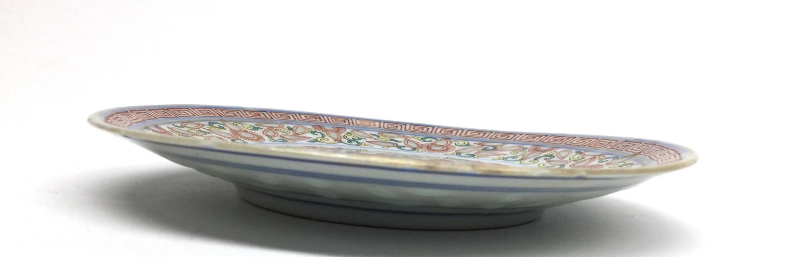 Antique Chinese Dragon Porcelain Plate Marked on Verso - 8