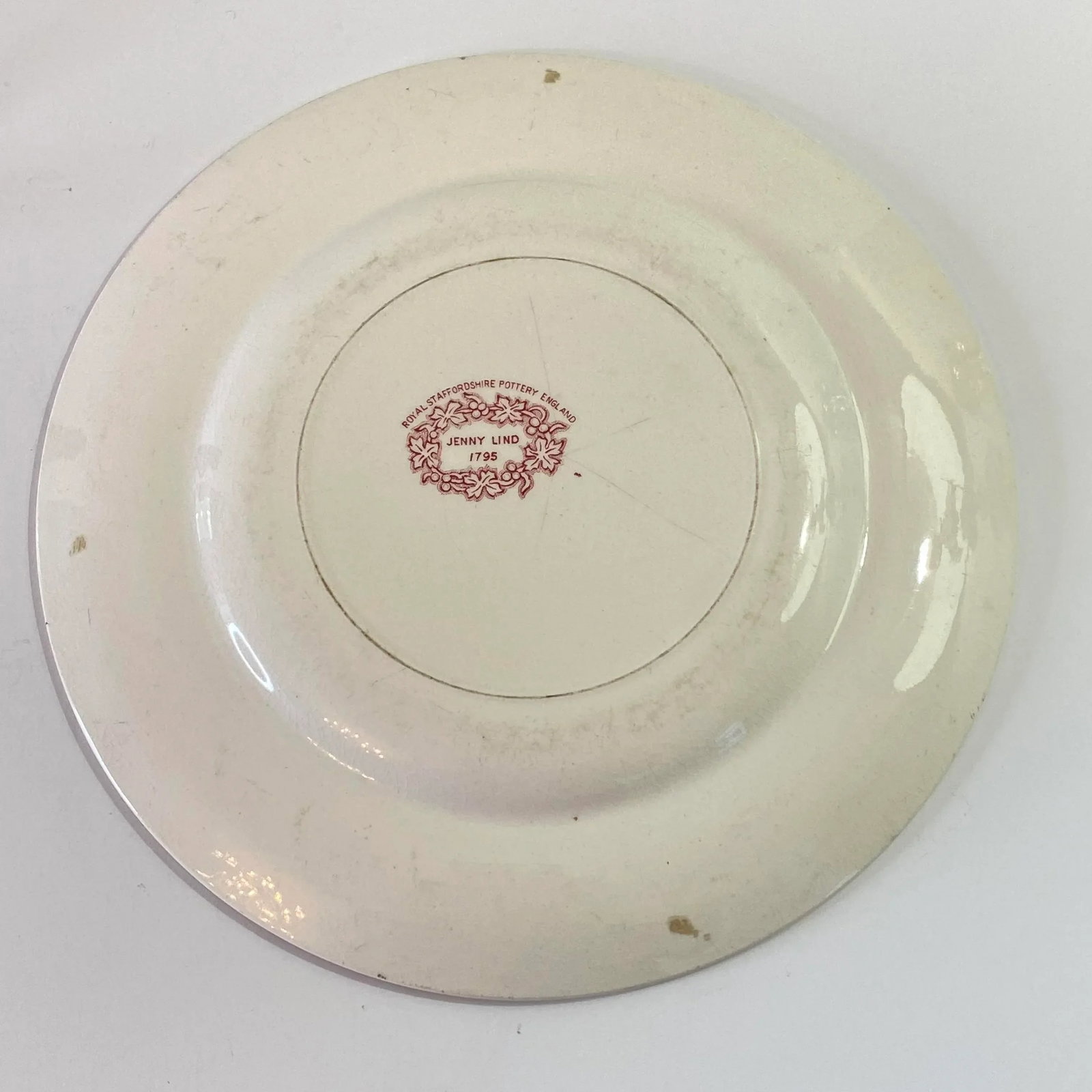 Mid-Century Royal Staffordshire Jenny Lind Pink Dinner Plate - 11